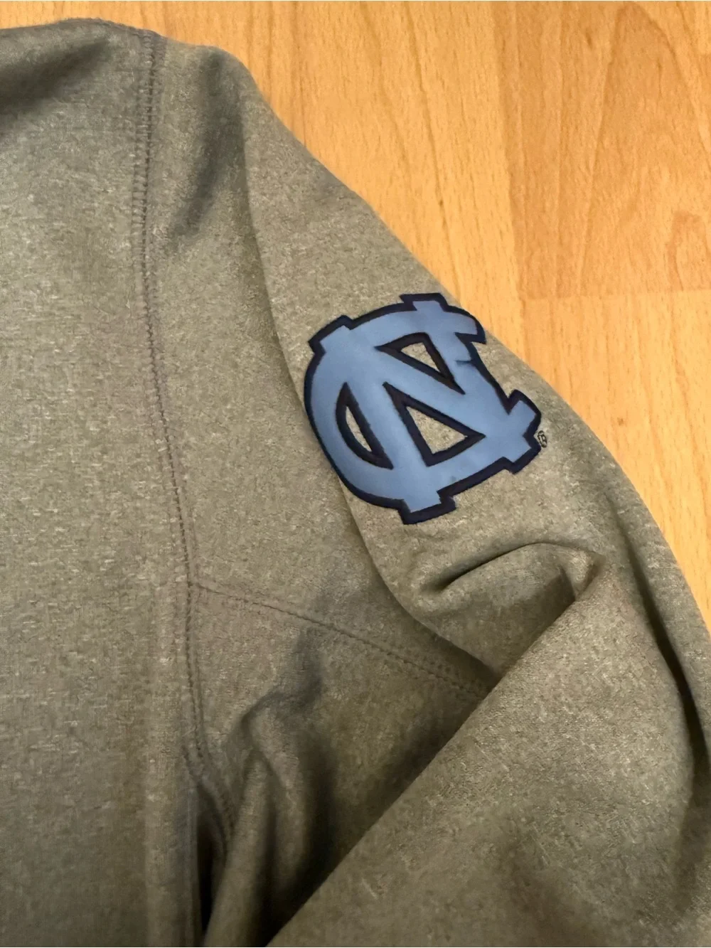 Jordan Gray Full-Zip Hoodie with Carolina Blue Accents